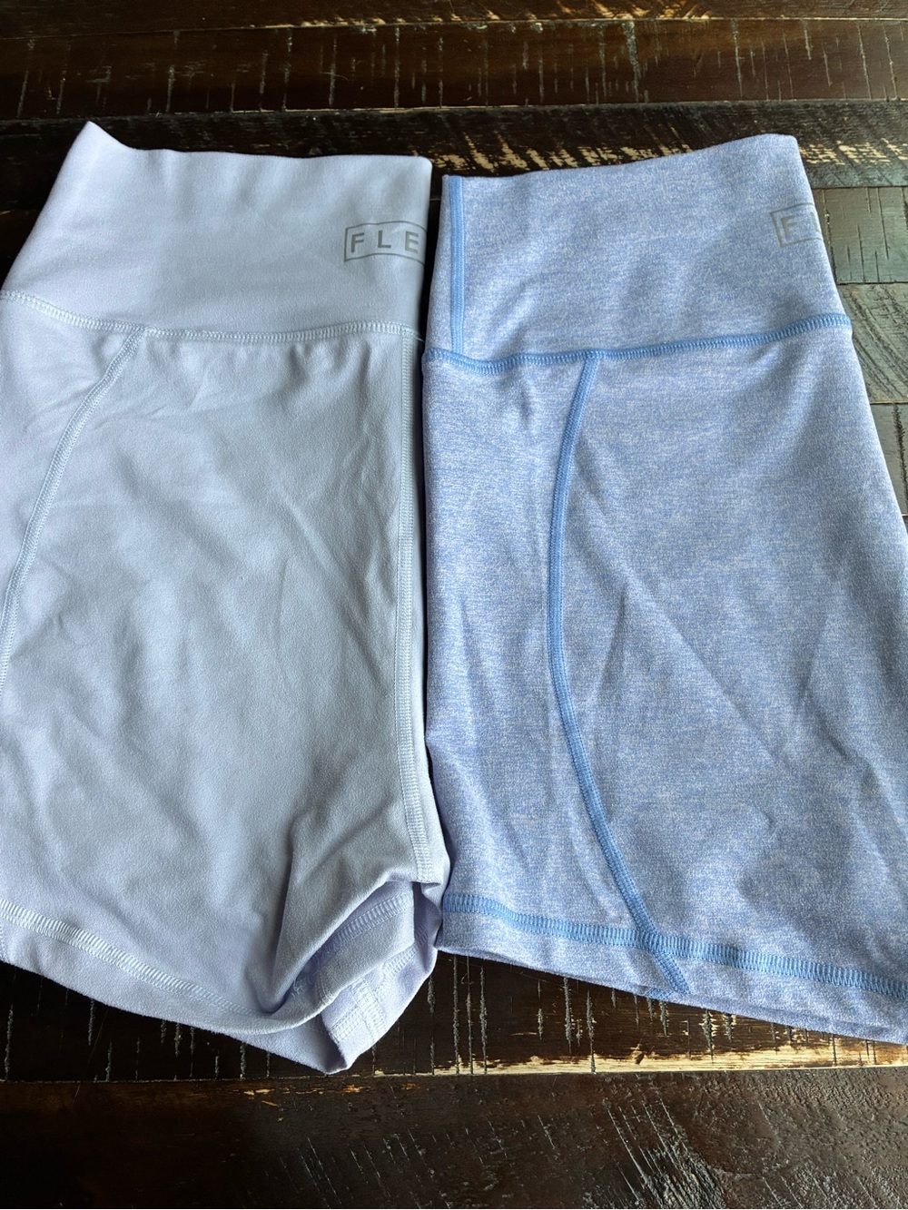 Fleo Women's Light Blue Athletic Shorts Duo